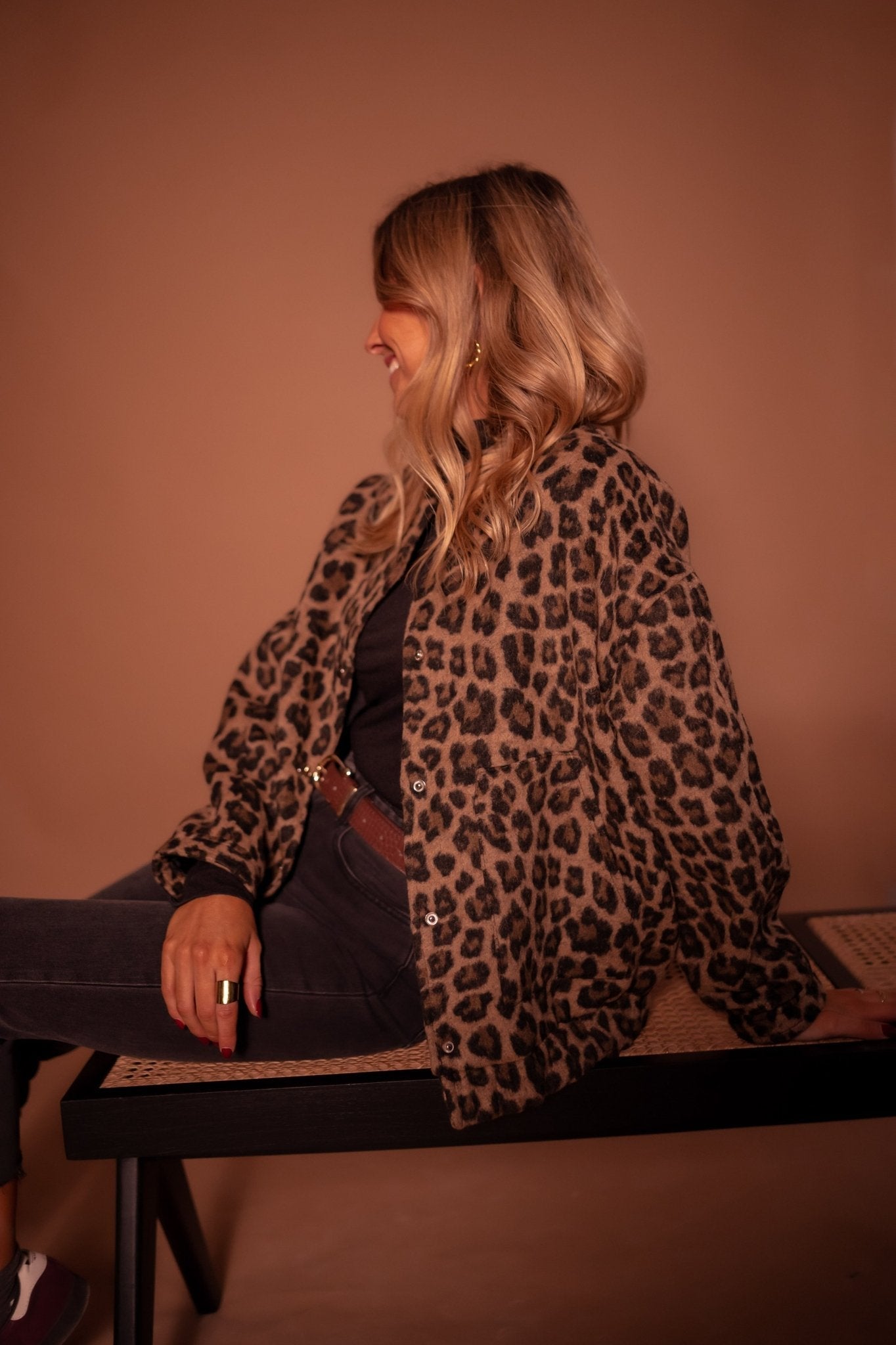 Isa | Chaqueta Corta con Estampado de Leopardo